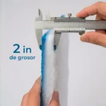 Medida de grosor de fibra de vidrio azul