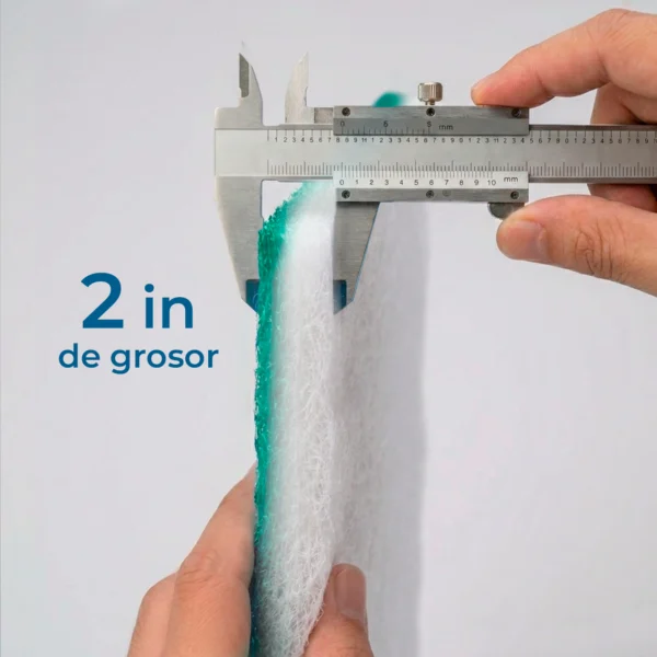 Medida de grosor de fibra de vidrio verde