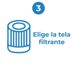 Elige la tela filtrante